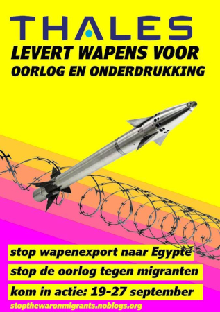 24 september 2020: Picketline bij Thales Huizen: Stop wapenexport naar Egypte!